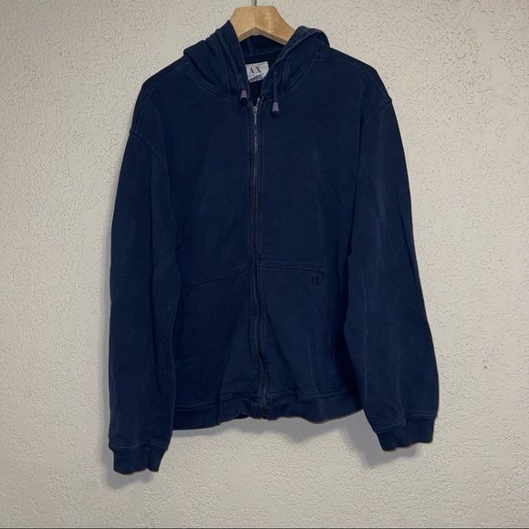 Armani Exchange navy blue hoodie size XL women - Picture 1 of 13